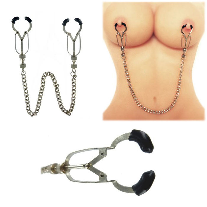 Master Series Bauhaus Precision Adjustable Nipple Vice Clamps – BDSM Nipple Clamp Set