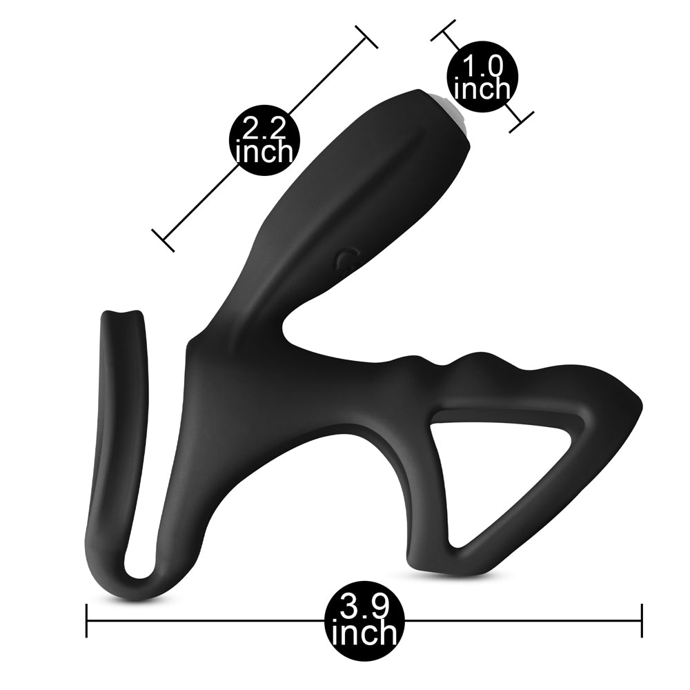 Black Cockring and Clitoral Vibrator – Dual Stimulation for Intense Pleasure