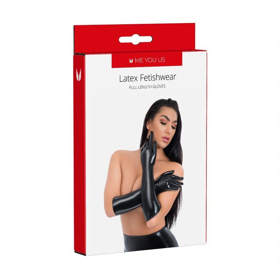 Me You Us Latex Full Length Gloves – Classic Black Fetishwear