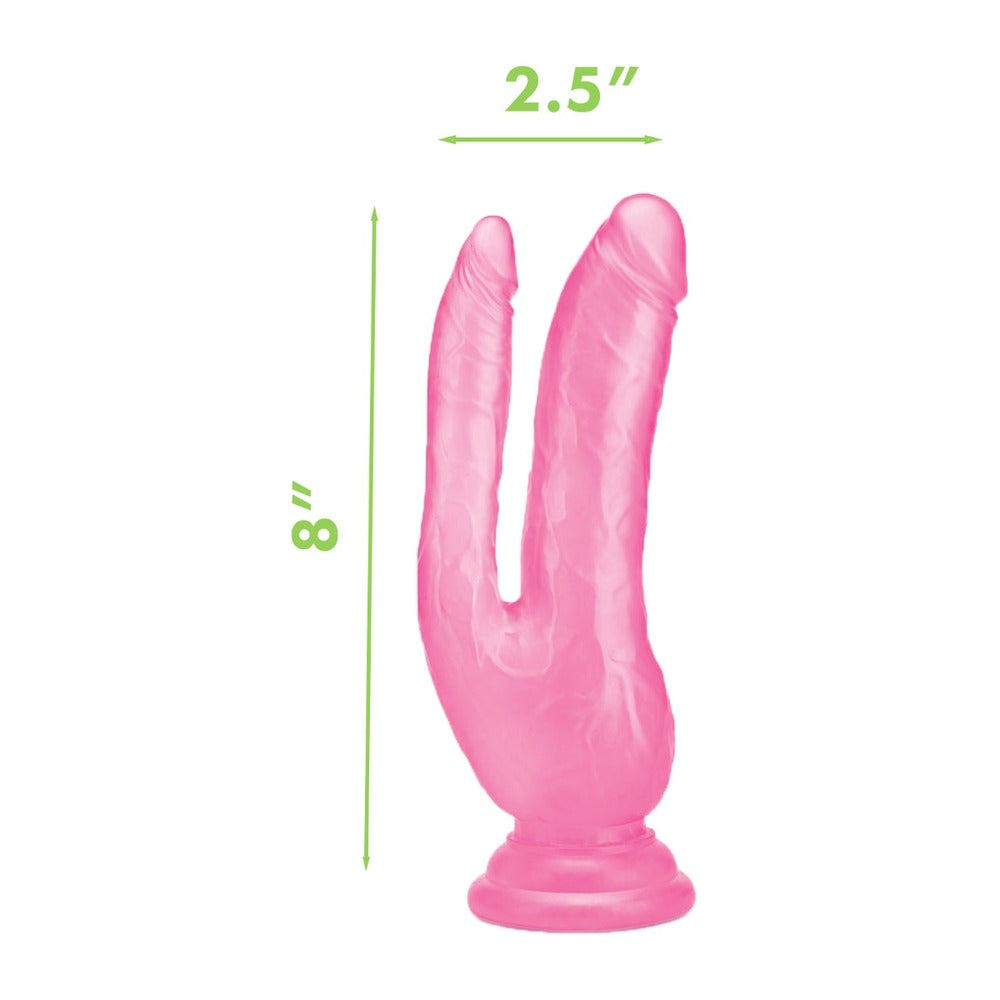 Me You Us Ultra Cock Double Dildo 8 Inches – Pink Jelly