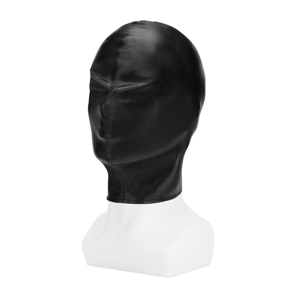Me You Us Full Coverage Fetish Hood – Black PU Leather