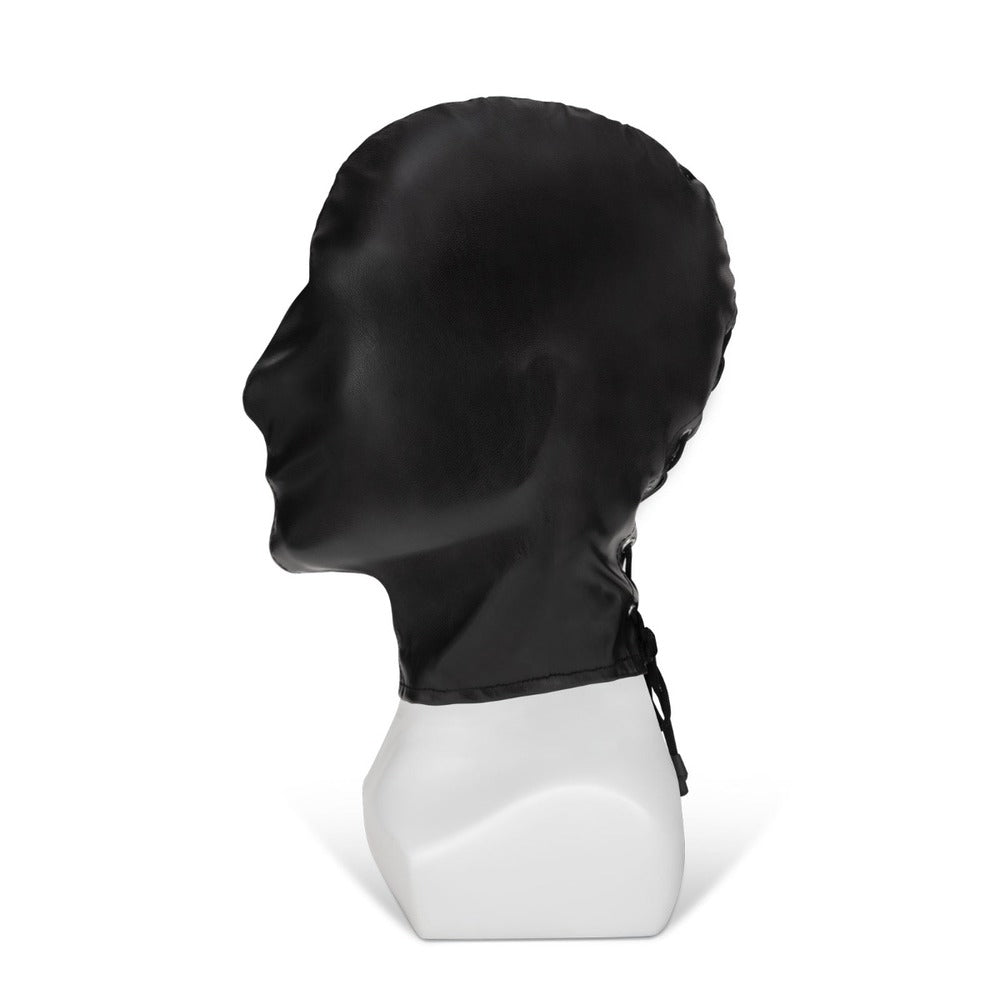 Me You Us Full Coverage Fetish Hood – Black PU Leather