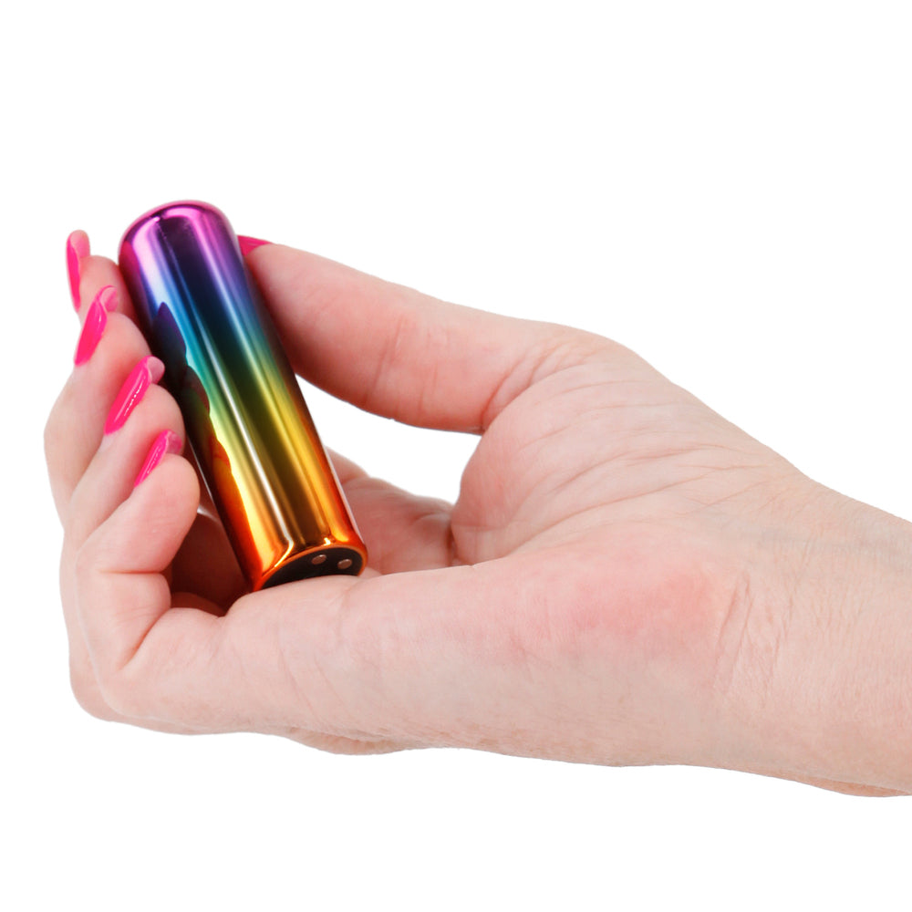 Chroma Rainbow Rechargeable Mini Bullet Vibrator – 10 Modes, USB Rechargeable
