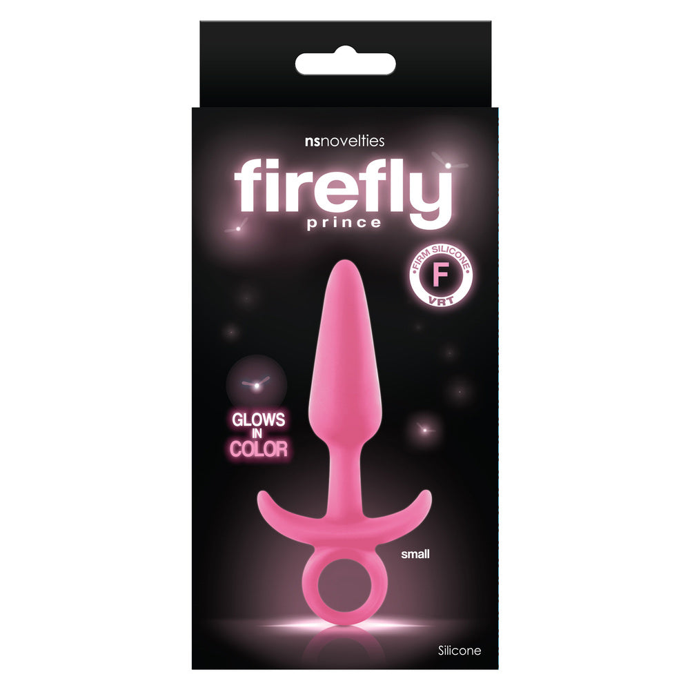 Firefly Prince Small Glow-in-the-Dark Silicone Butt Plug – Pink