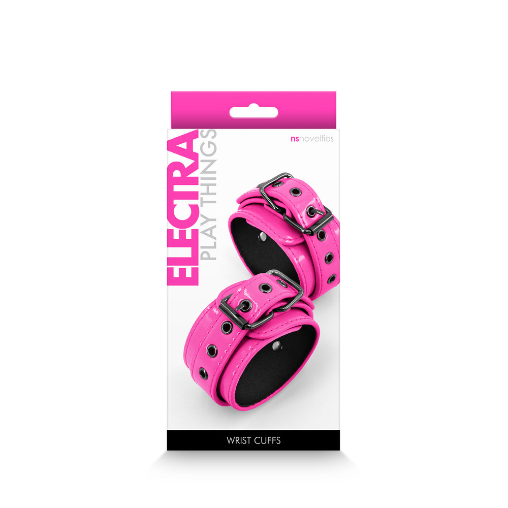 Electra Pink Neoprene Lined Wrist Cuffs – Comfortable BDSM Restraints