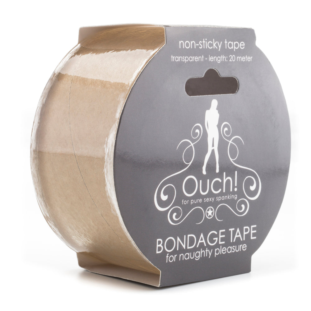 Transparent Bondage Tape 2-Inch Wide – Self-Cling, Pain-Free, Clear Restraint Tape