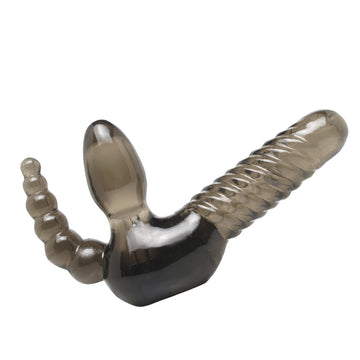Fetish Fantasy Strapless Double Dildo with Anal Beads – Hands-Free Pleasure