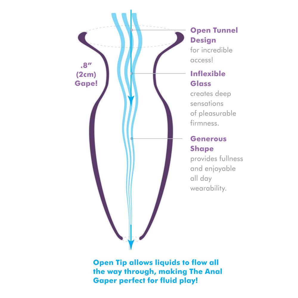Anal Fantasy Beginners Glass Anal Gaper – Clear, Ergonomic Design