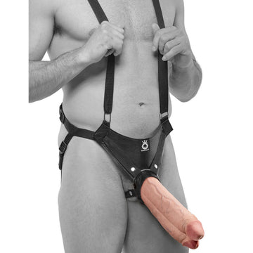 King Cock 11" Dual Hollow Strap-On – Realistic Double Dildo Experience