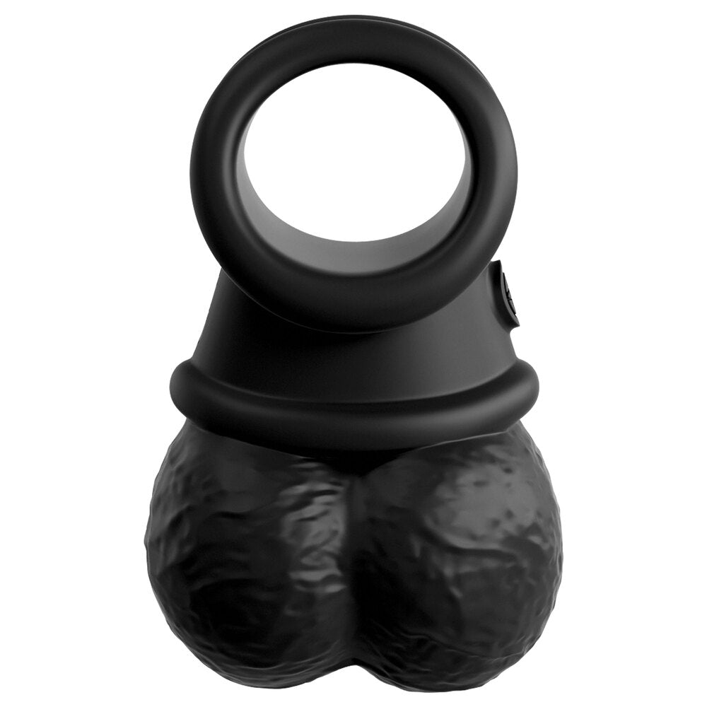 King Cock The Crown Jewels Weighted Swinging Balls – Silicone C-Ring