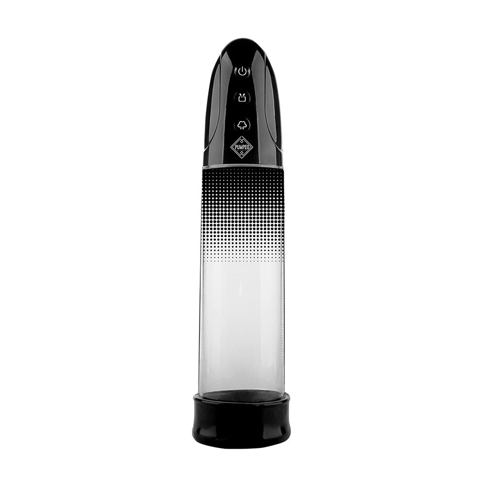 Automatic Rechargeable Luv Pump Black – USB Vacuum Penis Pump with Silicone Sleeve