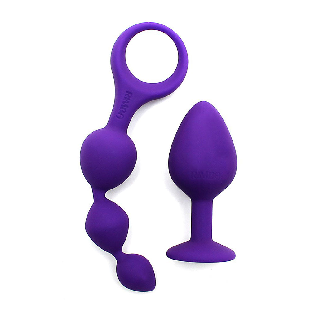 Barcelona Purple Anal Pleasure Play Set – Beginner-Friendly Plug and Beads Kit