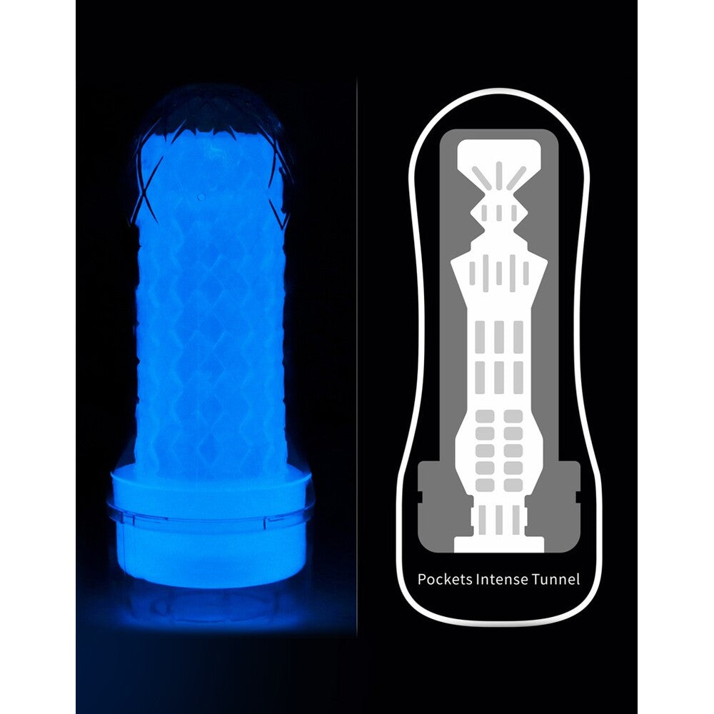 Lovetoy Glow In The Dark Lumino Play Masturbator 1 – Textured Sleeve, 8 Inches