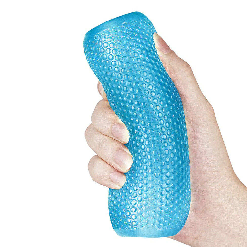 Lovetoy Training Master Blue Masturbator – Double-Sided Ribbed Sleeve for Intense Sensations