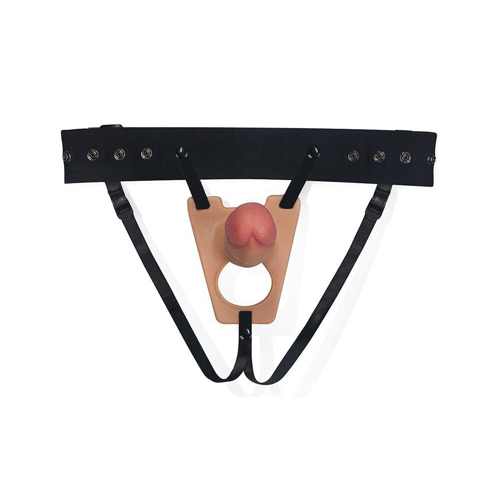 Lovetoy Realistic Hollow Strap-On Dildo with Adjustable Waistband – 8 Inch