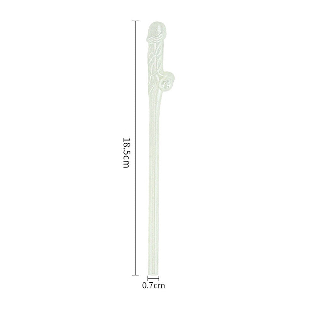 Lovetoy Pack of 9 Glow In The Dark Willy Straws – Fun Novelty Drinking Straws