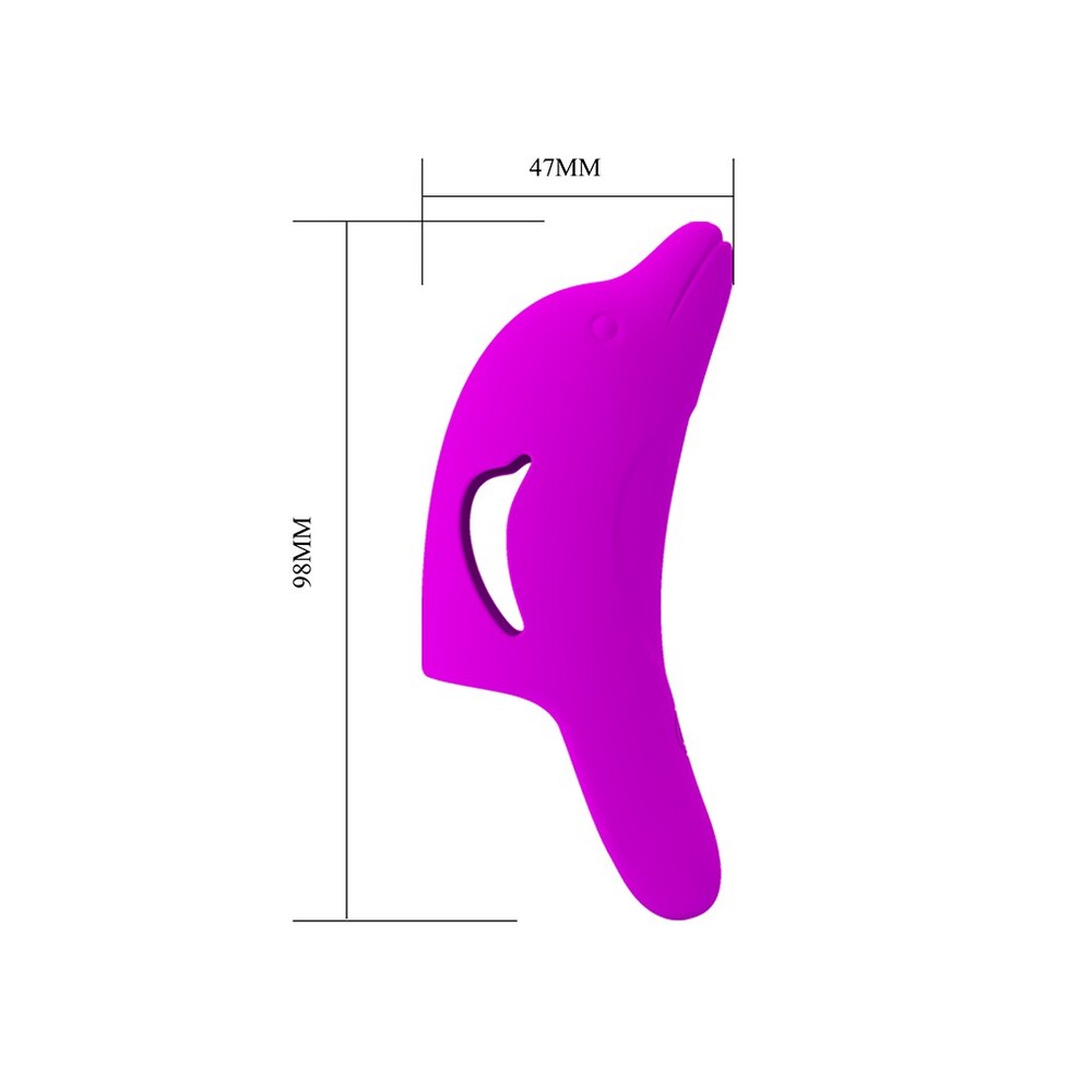 Delphini USB Rechargeable Silicone Finger Vibrator – Purple with 10 Modes