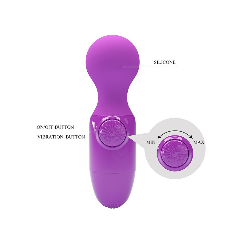 Little Cute Mini Stick Compact Wand Vibrator – Purple