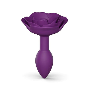 Love To Love Open Rose Small Butt Plug – Flexible Purple Silicone