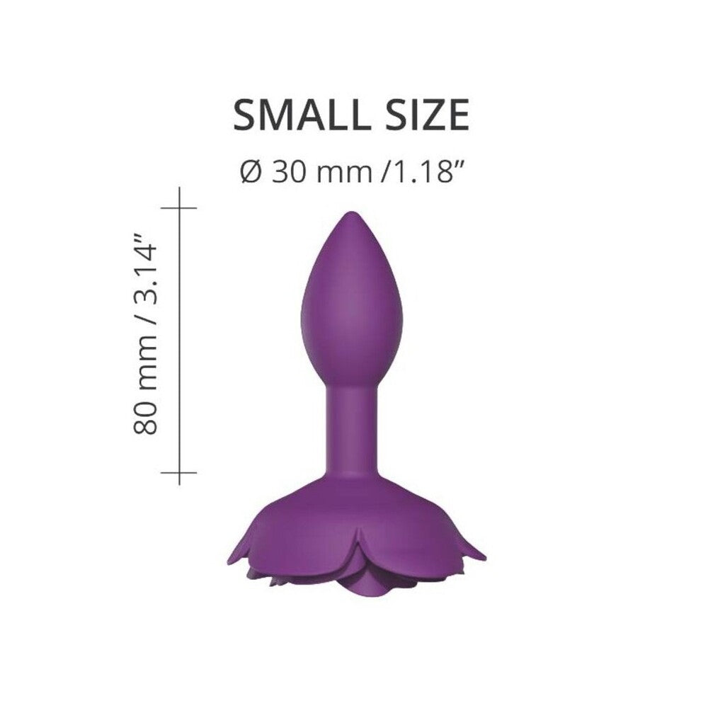 Love To Love Open Rose Small Butt Plug – Flexible Purple Silicone