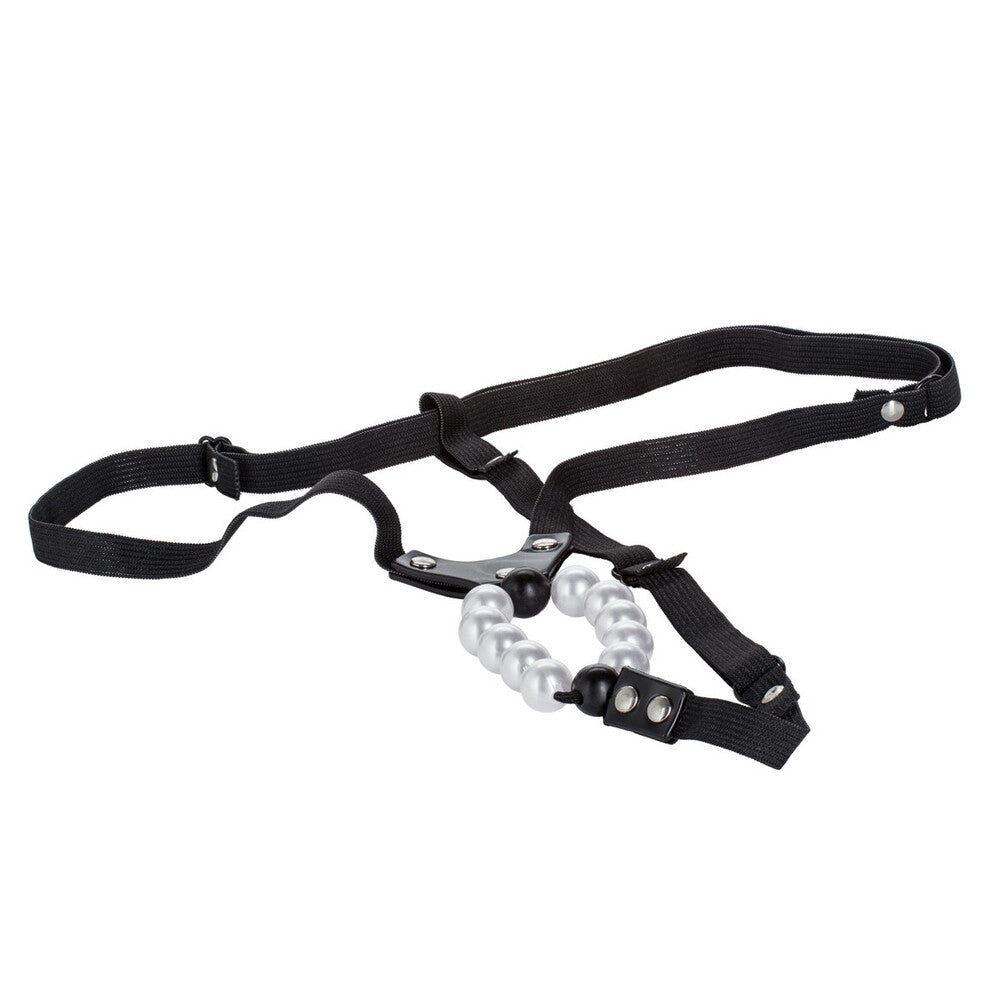 Lovers Thong with Pleasure Pearls – Adjustable G-String with Stroker Beads