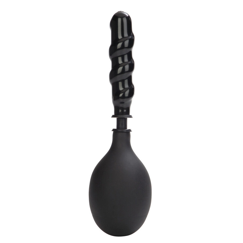 Big Man Cleanser Black – Intimate Hygiene Douche with Spiral Probe and Refillable Bulb