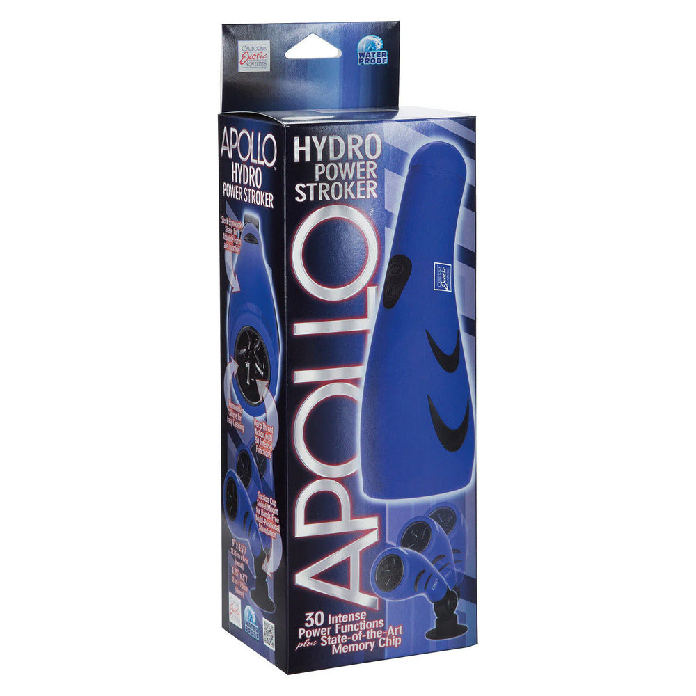 CalExotics Hydro Power Blue Vibrating Waterproof Stroker – 30 Modes