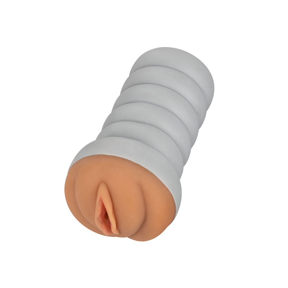 Gripper Ribbed Tight Pussy Brown Male Masturbator Sleeve