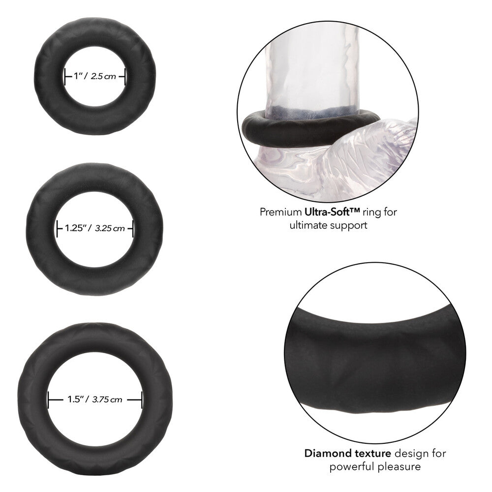 Link Up Ultra Soft Supreme Cock Ring Set – Graduated 3-Pack