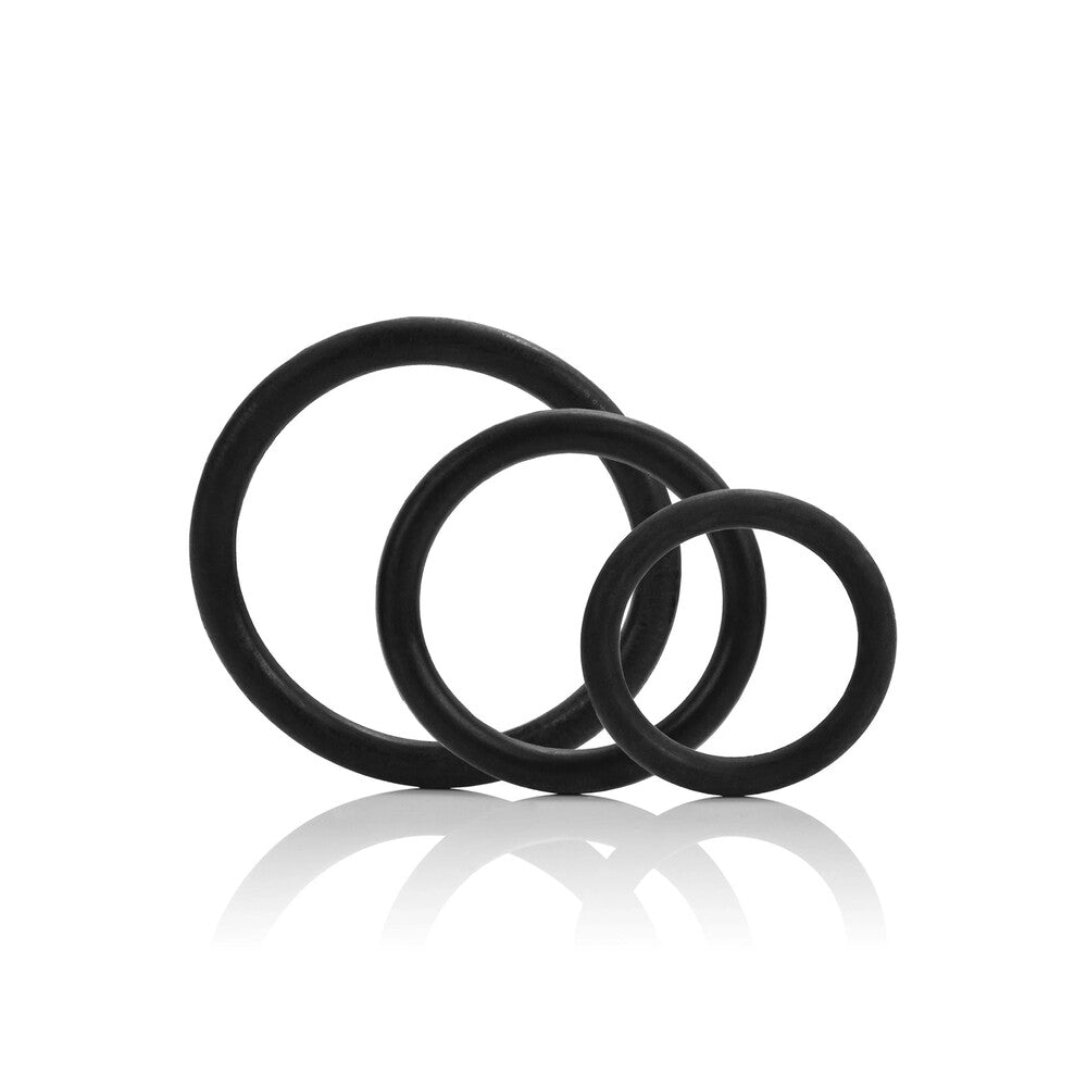 CalExotics Tri-Rings Set – Triple Erection Support Rings for Men