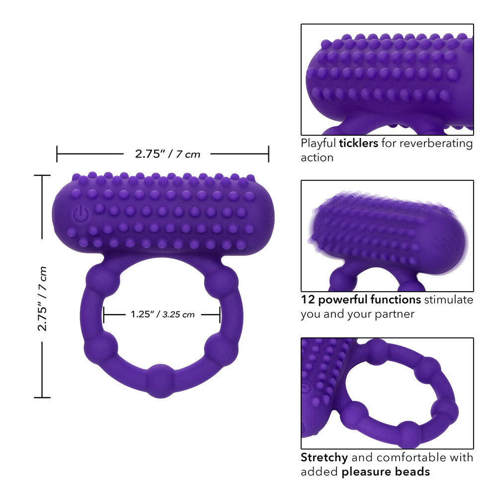 5-Bead Maximus Vibrating Cock Ring – Rechargeable Dual Stimulating Ring