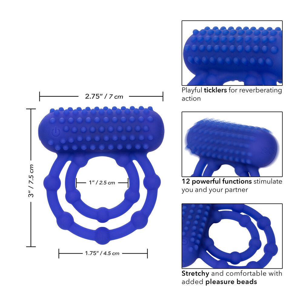 Maximus 10-Bead Vibrating Rechargeable Cock Ring – Powerful Pleasure Enhancer