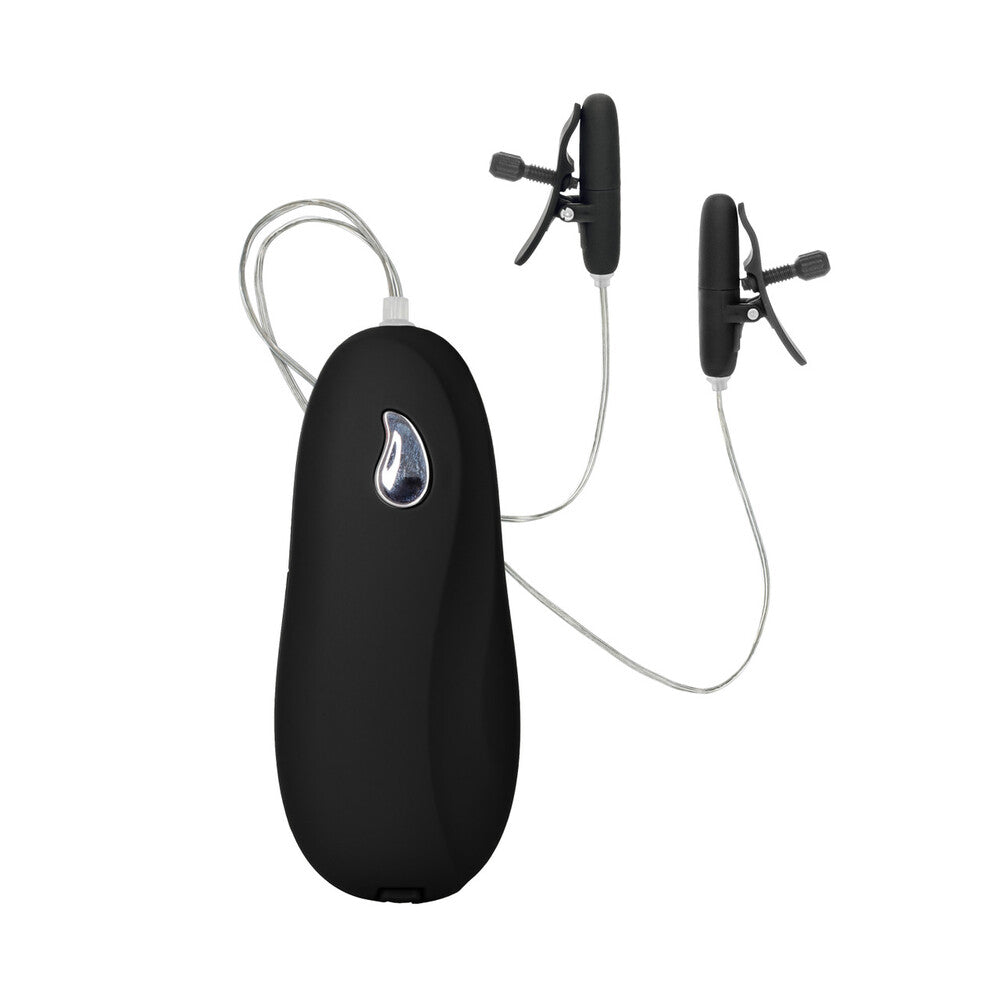Heated Black Vibrating Nipple Teasers with Wired Controller – Dual Speed