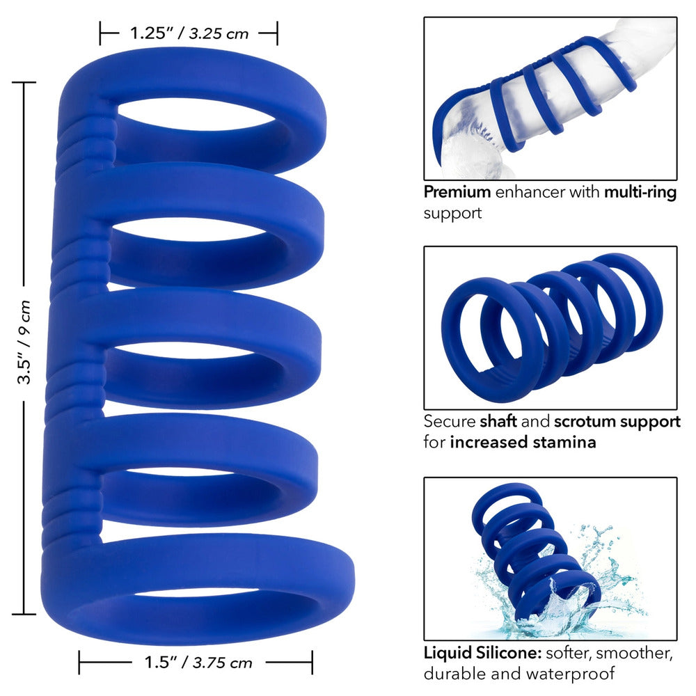 Admiral Xtreme Cock Cage – Triple Ring Silicone Erection Enhancer