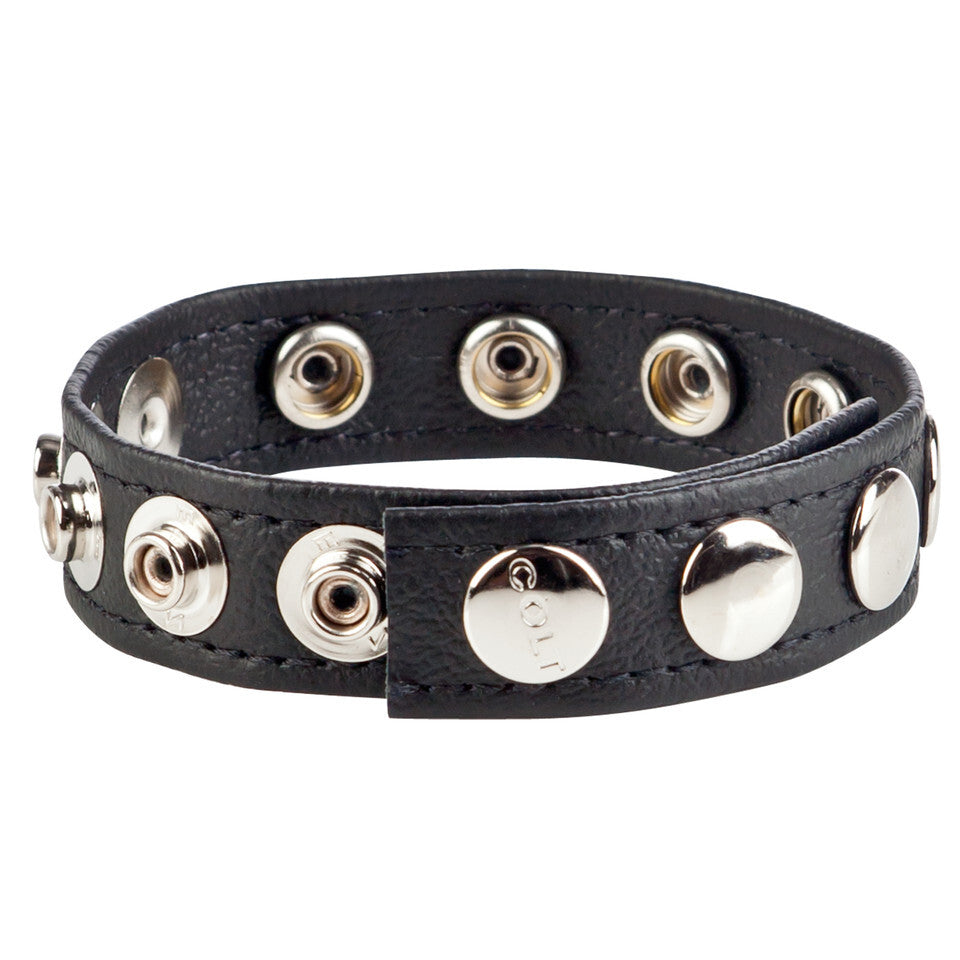 COLT Leather Cock and Ball Strap – Soft Leather Strap with Chromed Steel Snaps for Comfort and Support