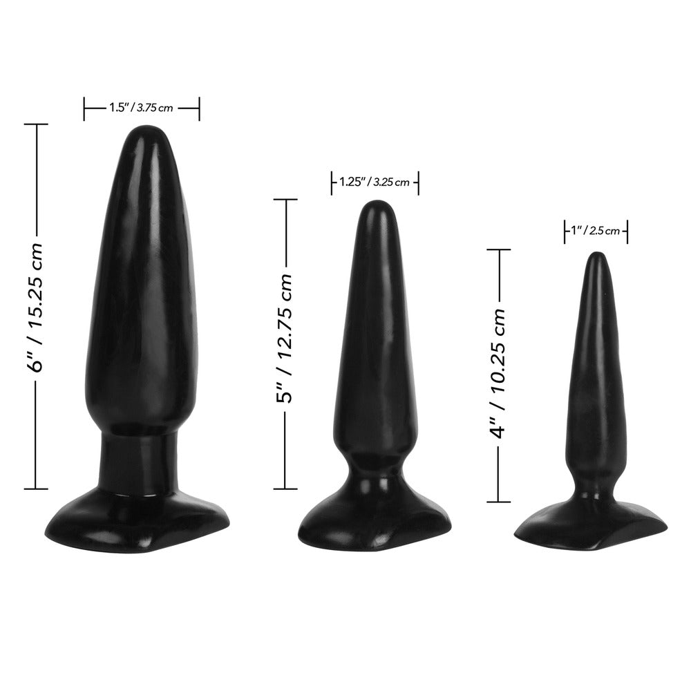 COLT Anal Trainer Kit – Set of 3 Butt Plugs for Safe and Gradual Stretching