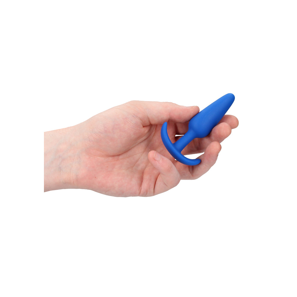 Beginners Size Slim Butt Plug Blue – Medical-Grade Silicone Anal Plug
