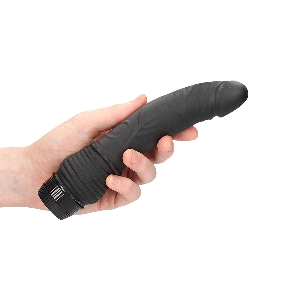 Black Realistic Multi-Speed G-Spot Vibrator with Bulbous Head