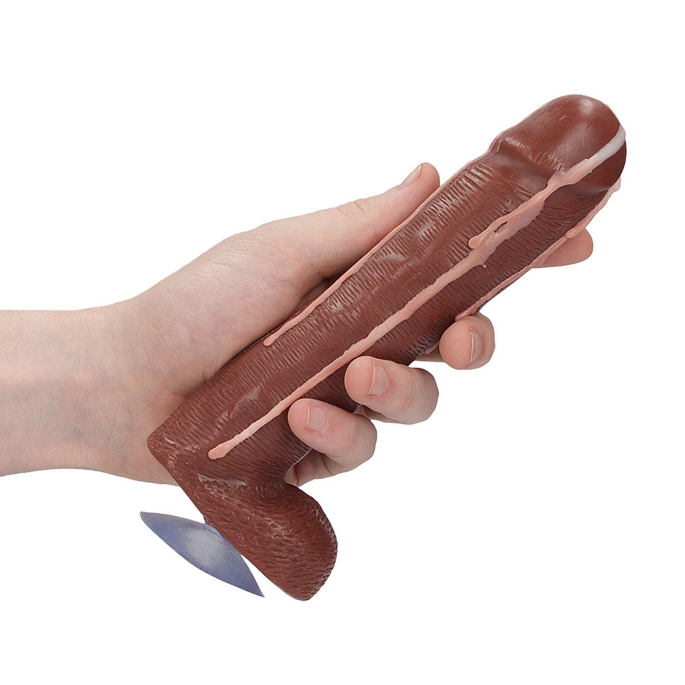 Dicky Soap with Balls – Cum Covered Flesh Brown Novelty Soap