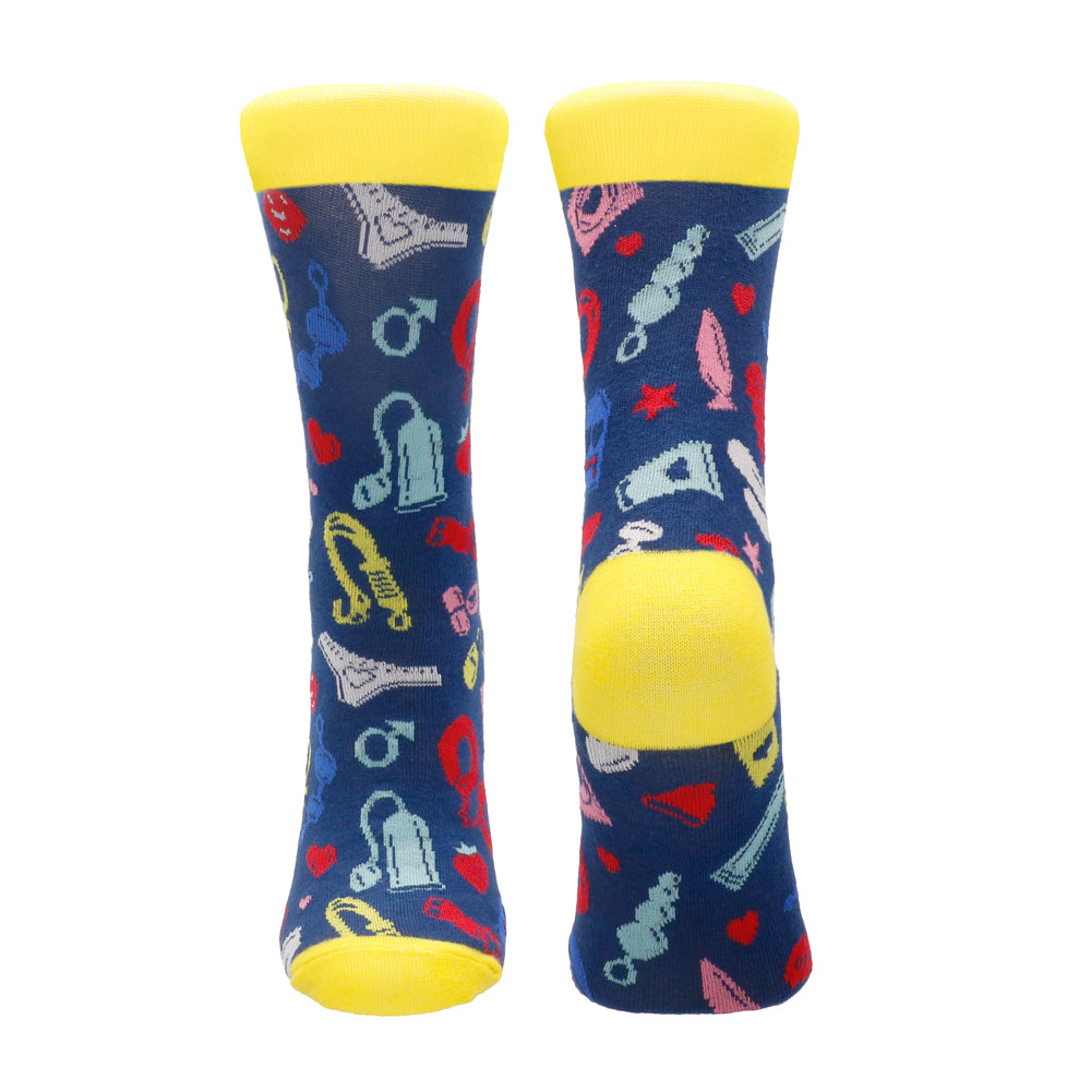 Kinky Minky Sexy Cotton Blend Socks – Sizes 42 to 46 – Blue