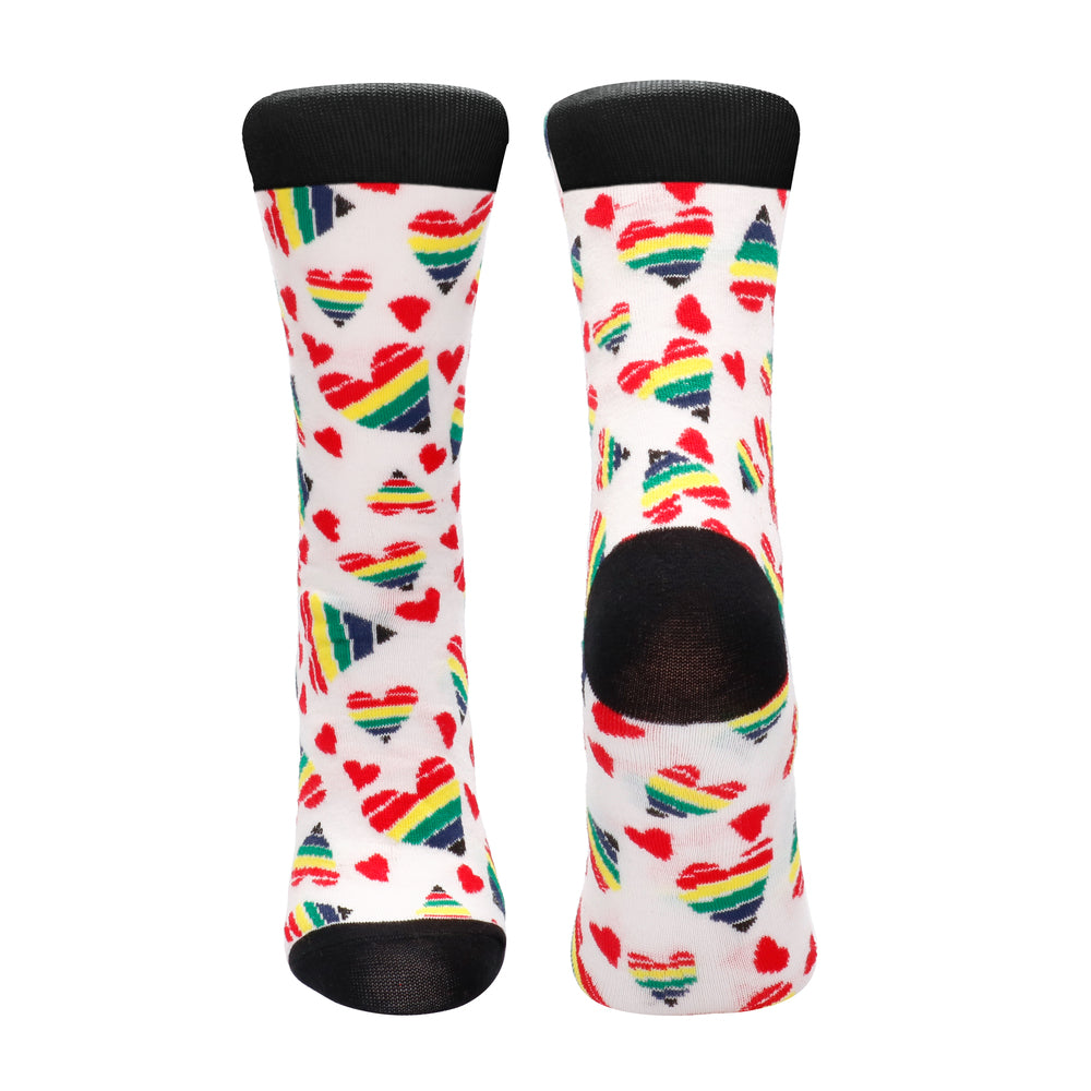 Happy Hearts Sexy White Socks – Size 42-46