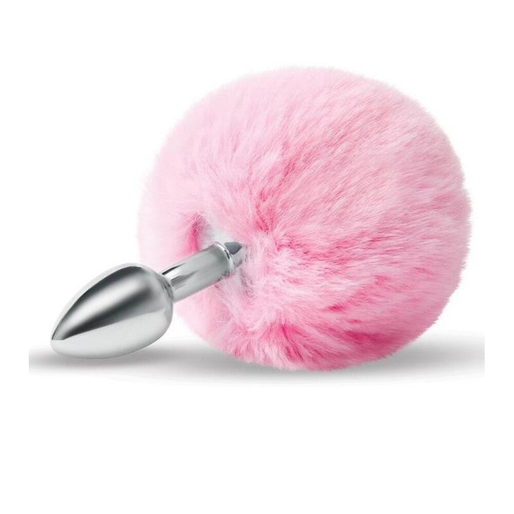 Pink Bunny Tail Butt Plug with Metal Plug – Fluffy Tail & Sensory Play