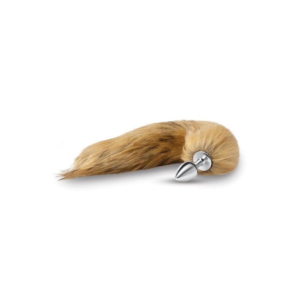Brown Foxtail Butt Plug with Metal Plug – Beginner Friendly