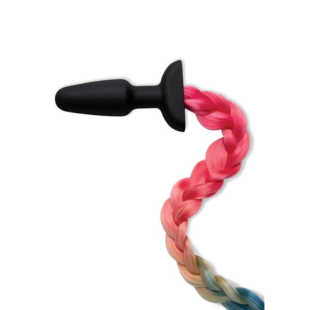 Rainbow Tail Butt Plug – Multicoloured Silicone Plug with Sensory Play