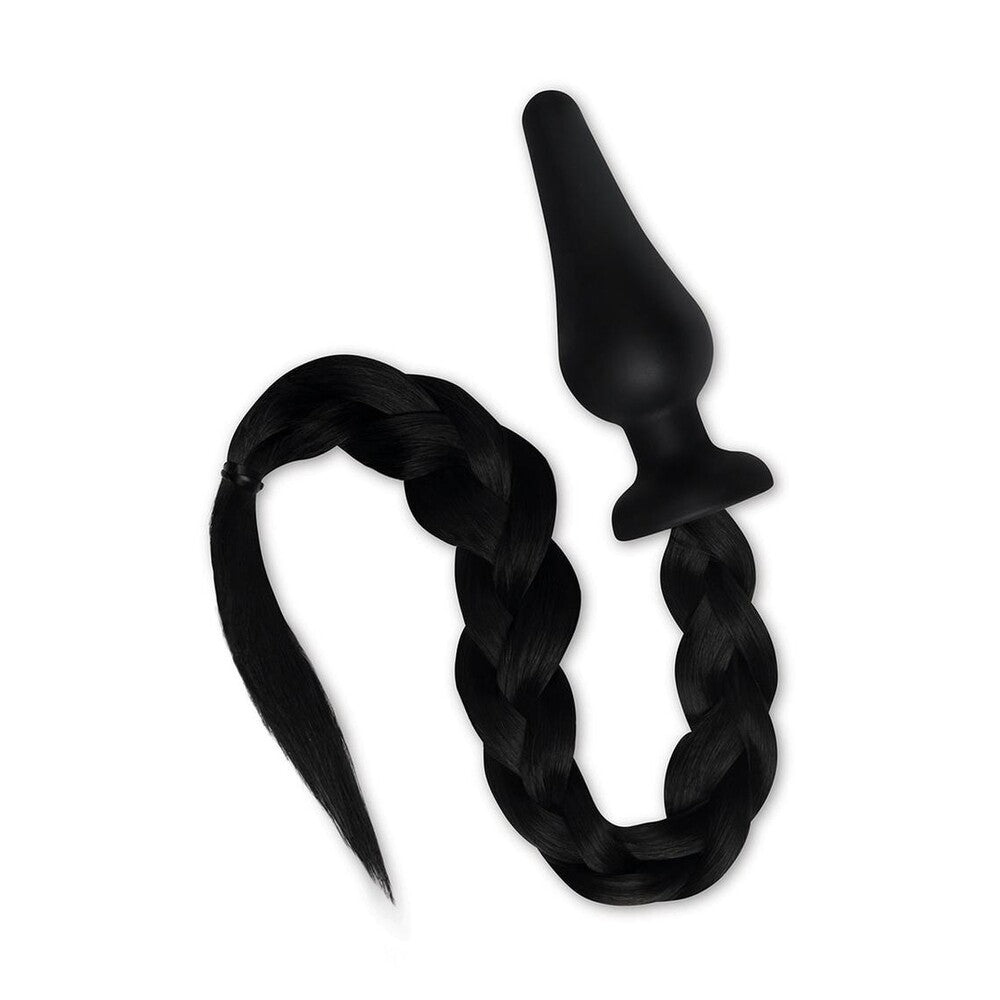 Black Pony Tail Butt Plug – Body-Safe Silicone Role Play Toy