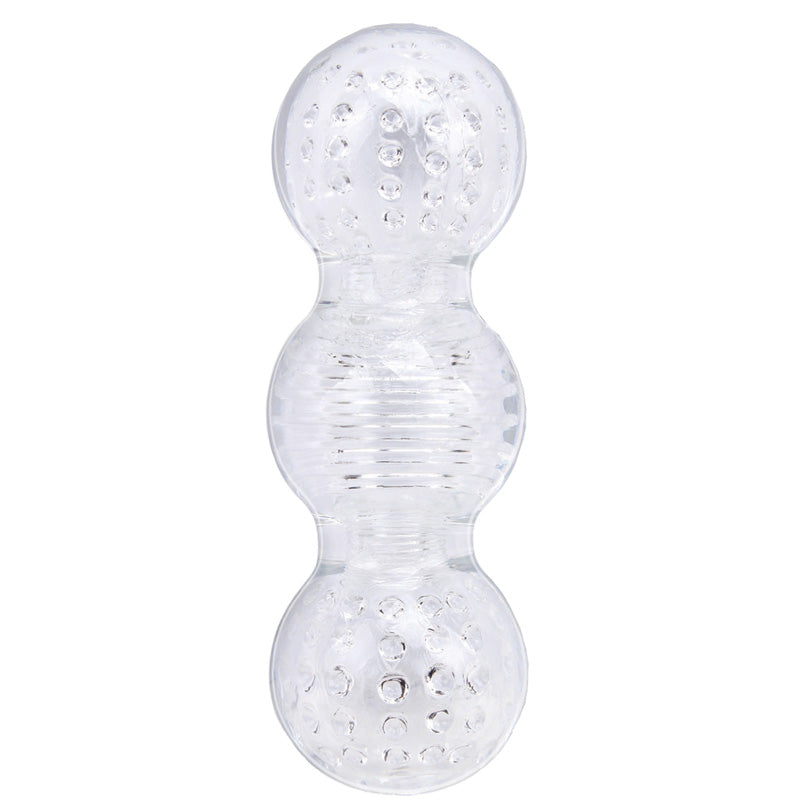 Big Balls Stroker Sleeve Masturbator – Silicone Sleeve with Extra Sensation Pleasure Balls
