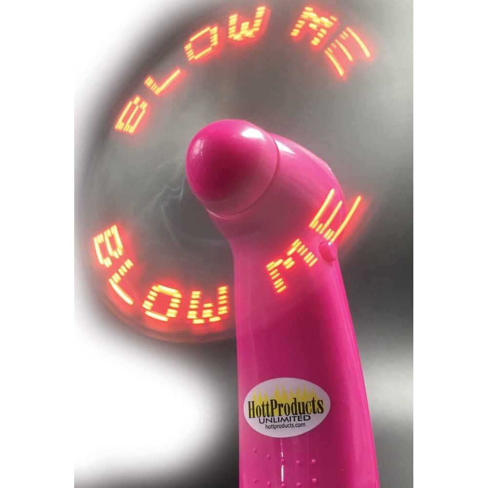Blow Me Illuminated Pocket Fan – Pink, Portable & Fun