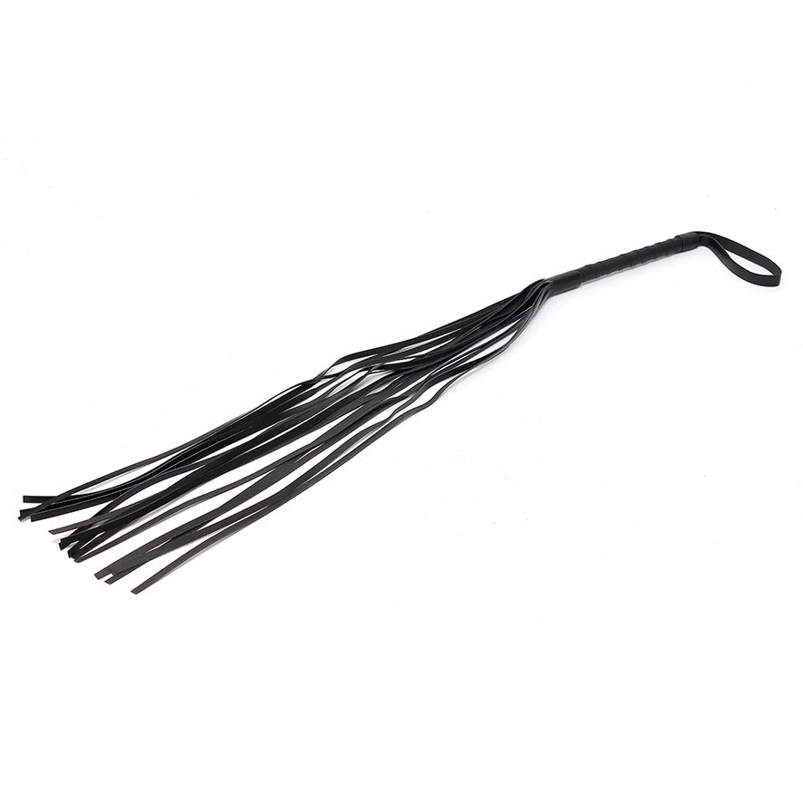Genuine Leather Whip 31.5 Inches with 14 Strands – Black