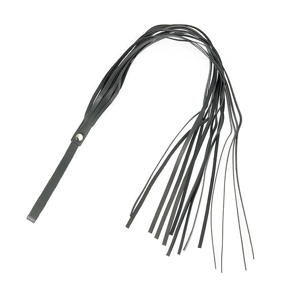Genuine Leather Floppy Whip with Long Handle and Soft Strands