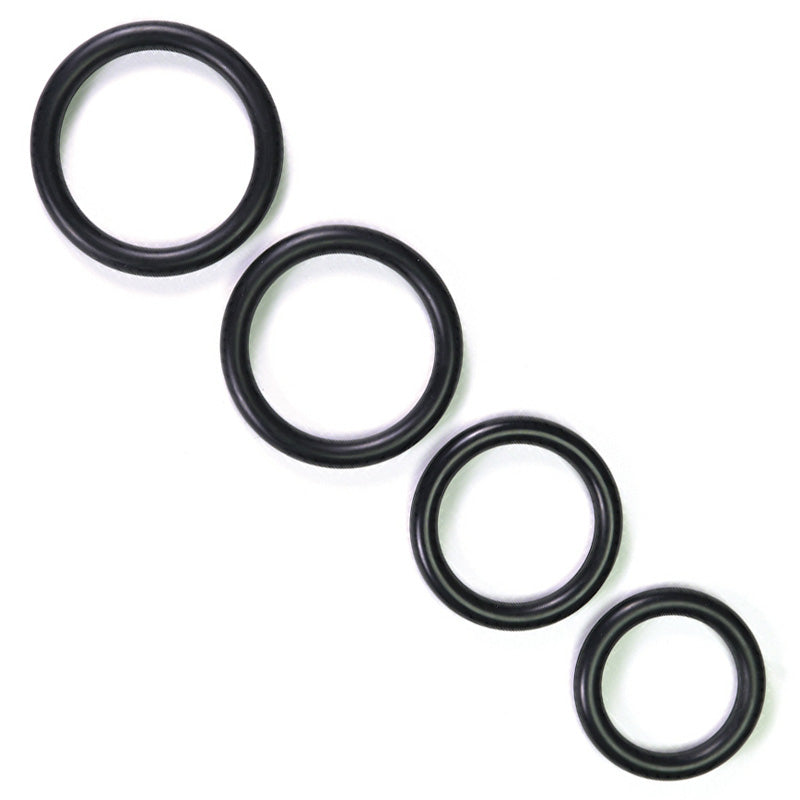 Large Black Rubber Cock Ring – Flexible & Comfortable